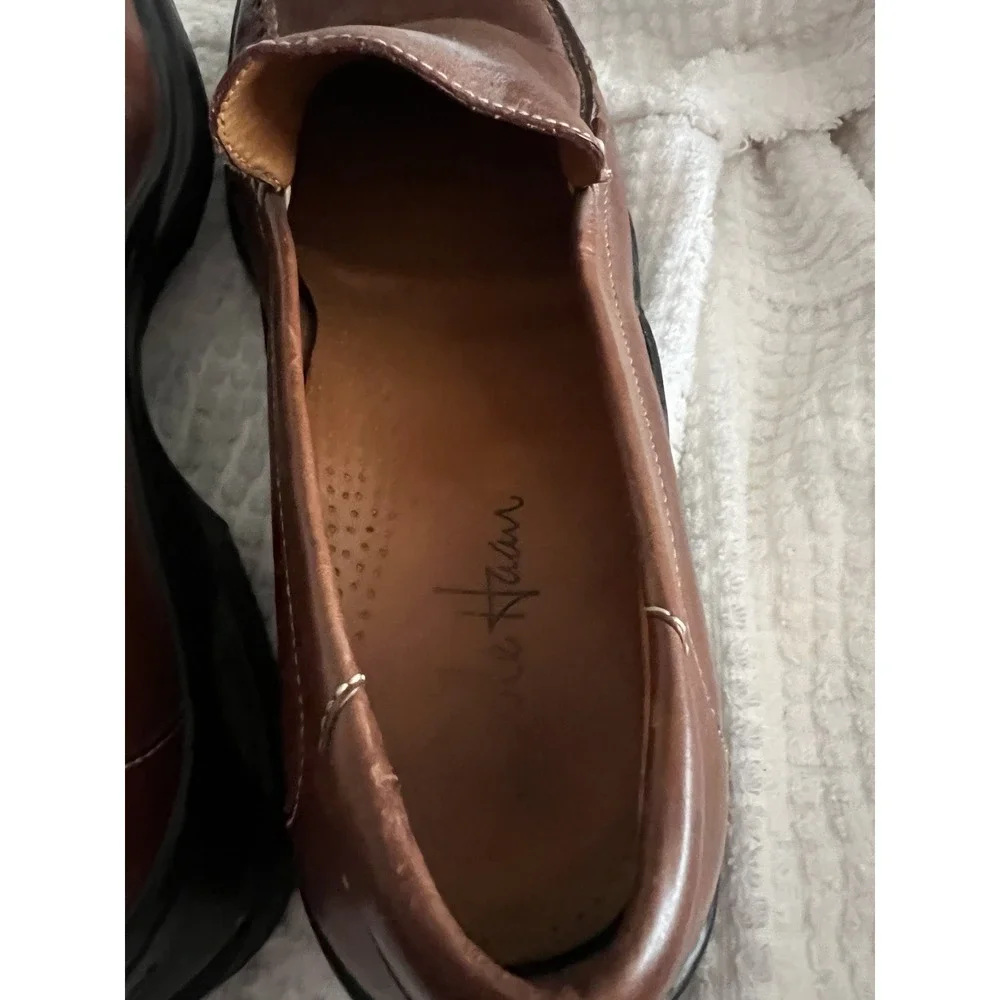 COLE HAAN‎ NikeAir Men's Brown Leather Slip-on Loafer Shoes Size 9 Med 07184